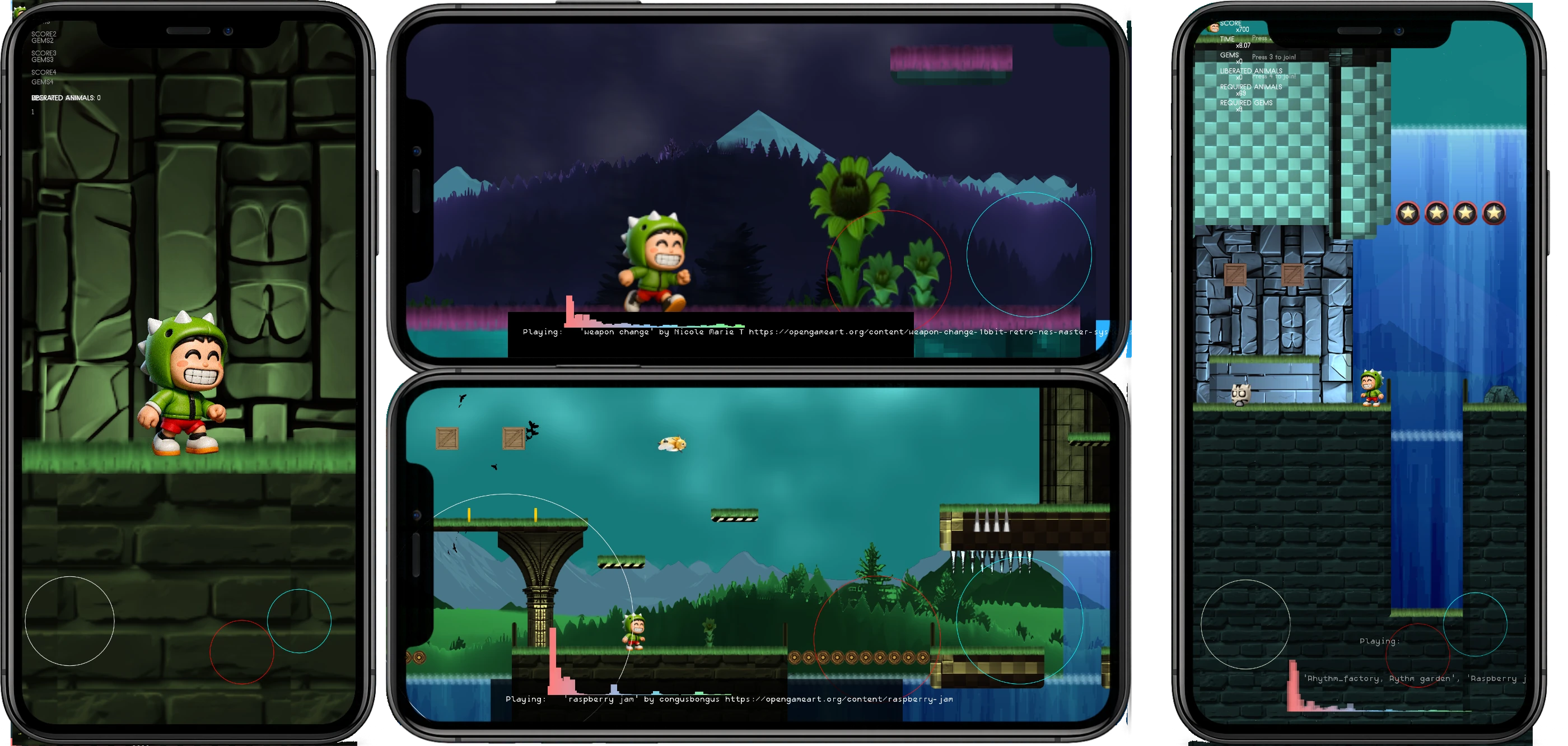 Spinny the Runner gameplay on Sailfish OS mobile